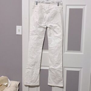 WHITE HOUSE BLACK MARKET BOOT CUT WHITE JEANS
